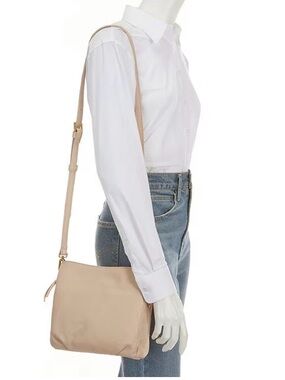 HOBO Neutral Bone Color Leather Crossbody Bag